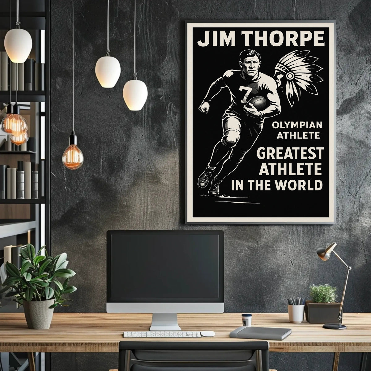 Celebrating an Olympian Legend Jim Thorpe Poster