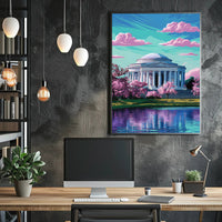 Serene Spring at the Monument Poster