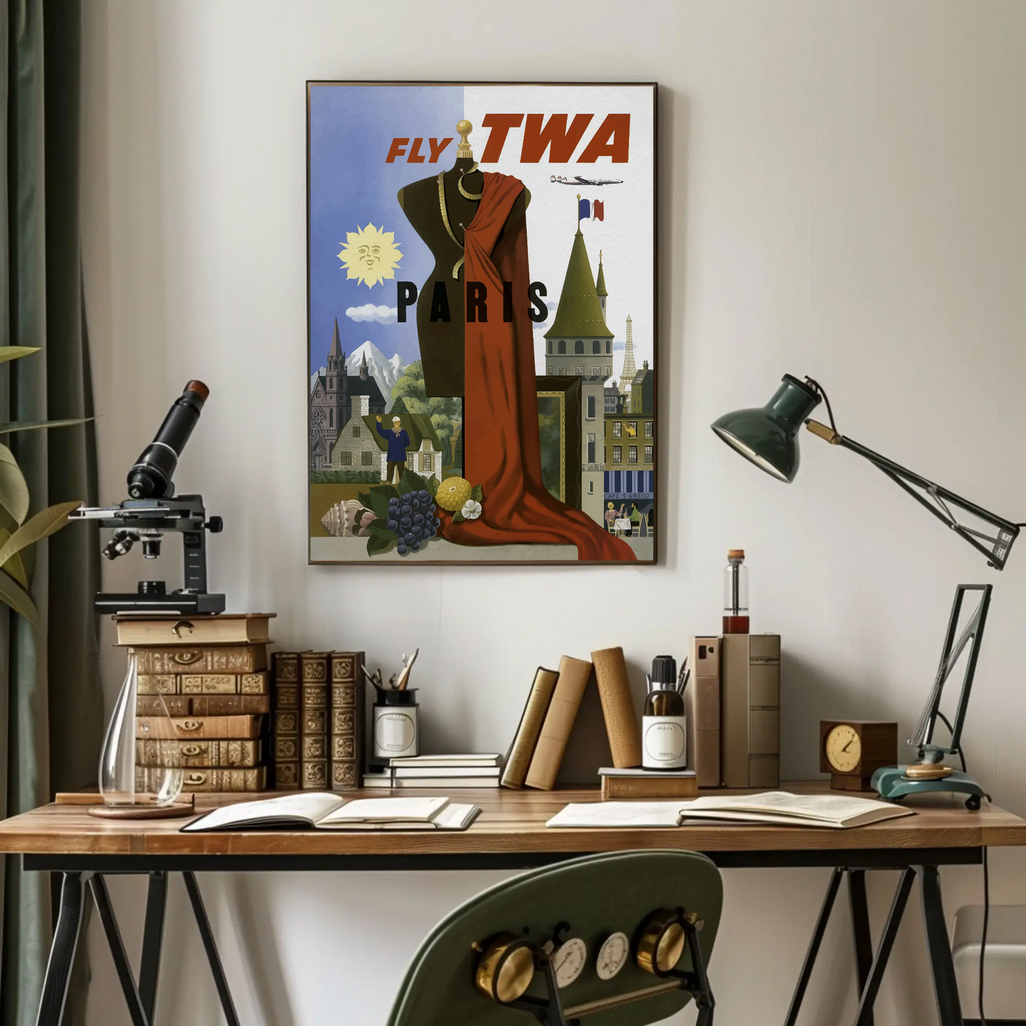 Fly TWA Paris Poster