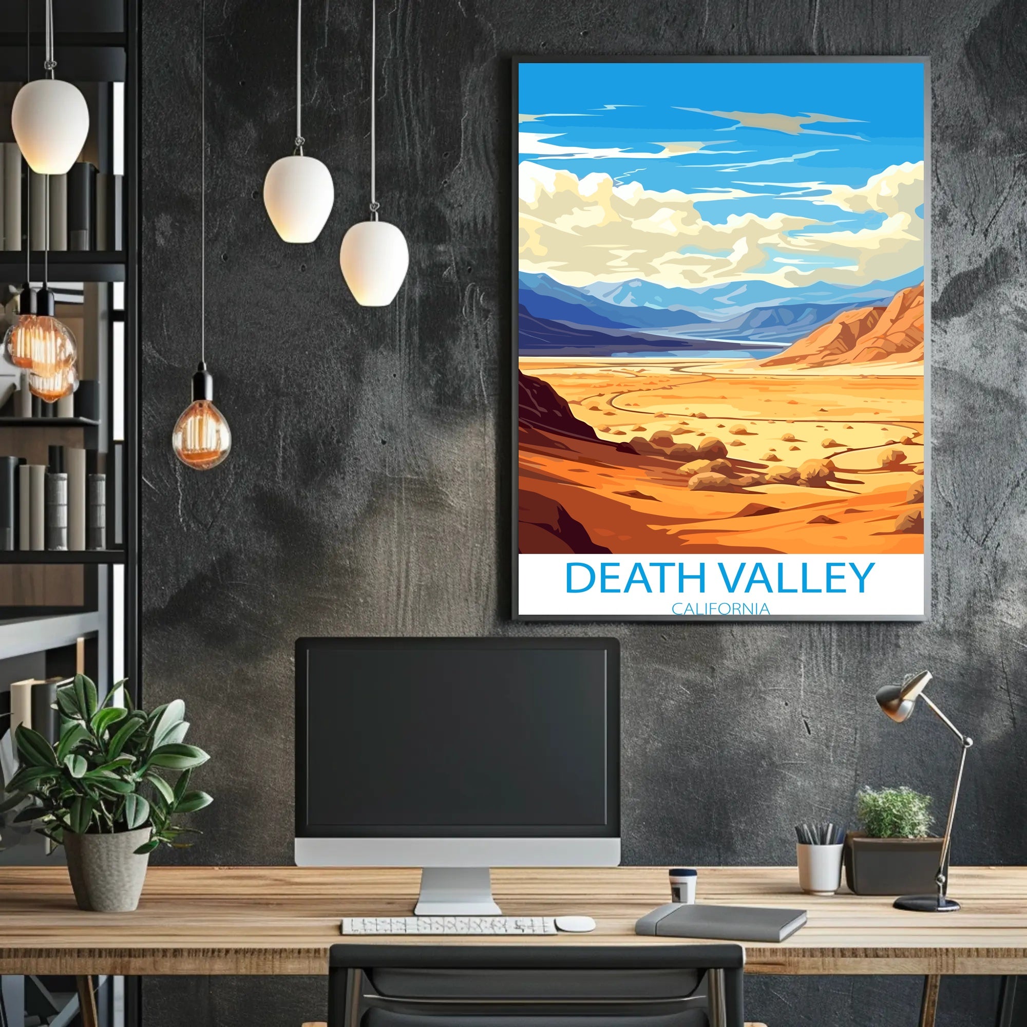 Death Valley Desert Adventure Art Travel Poster