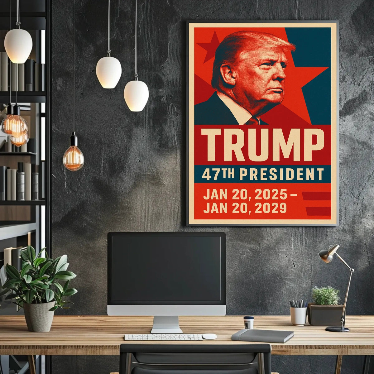 Trump Visionary Legacy Patriotic Pop Art Futurism Poster