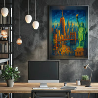 City of Dreams New York Skyline Art Poster
