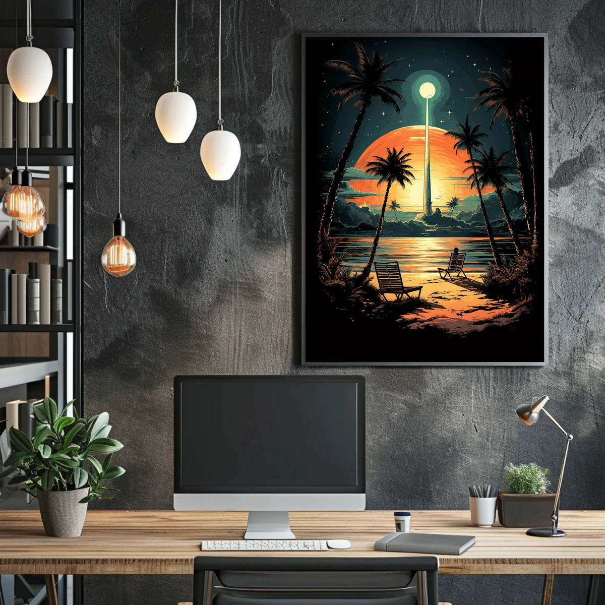 Cosmic Sunset Escape Poster