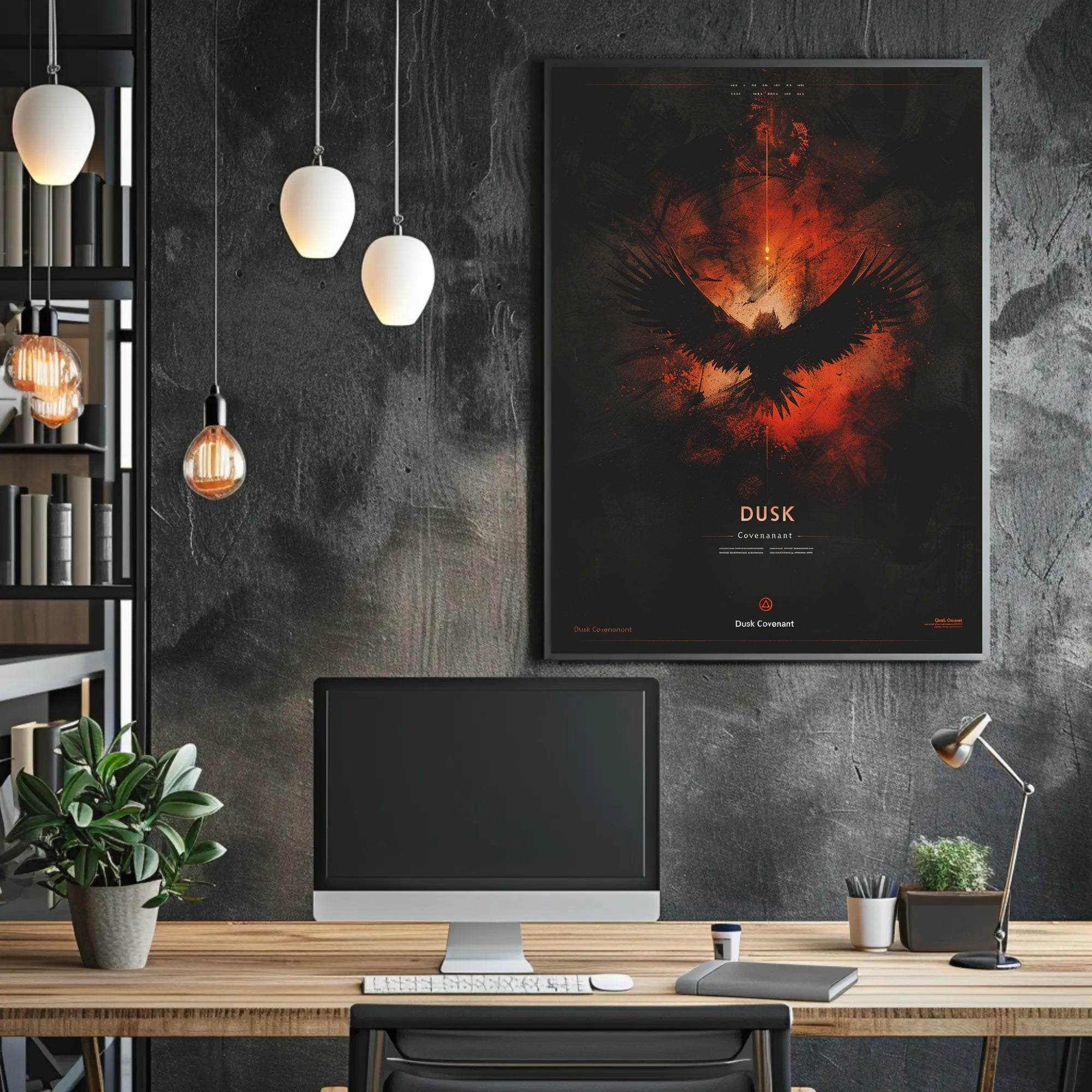 Dusk Covenant: Dark Fantasy Art Poster PosterGoat