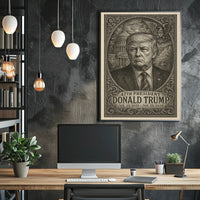 Donald Trump 47th President Photo Realism Wall Poster