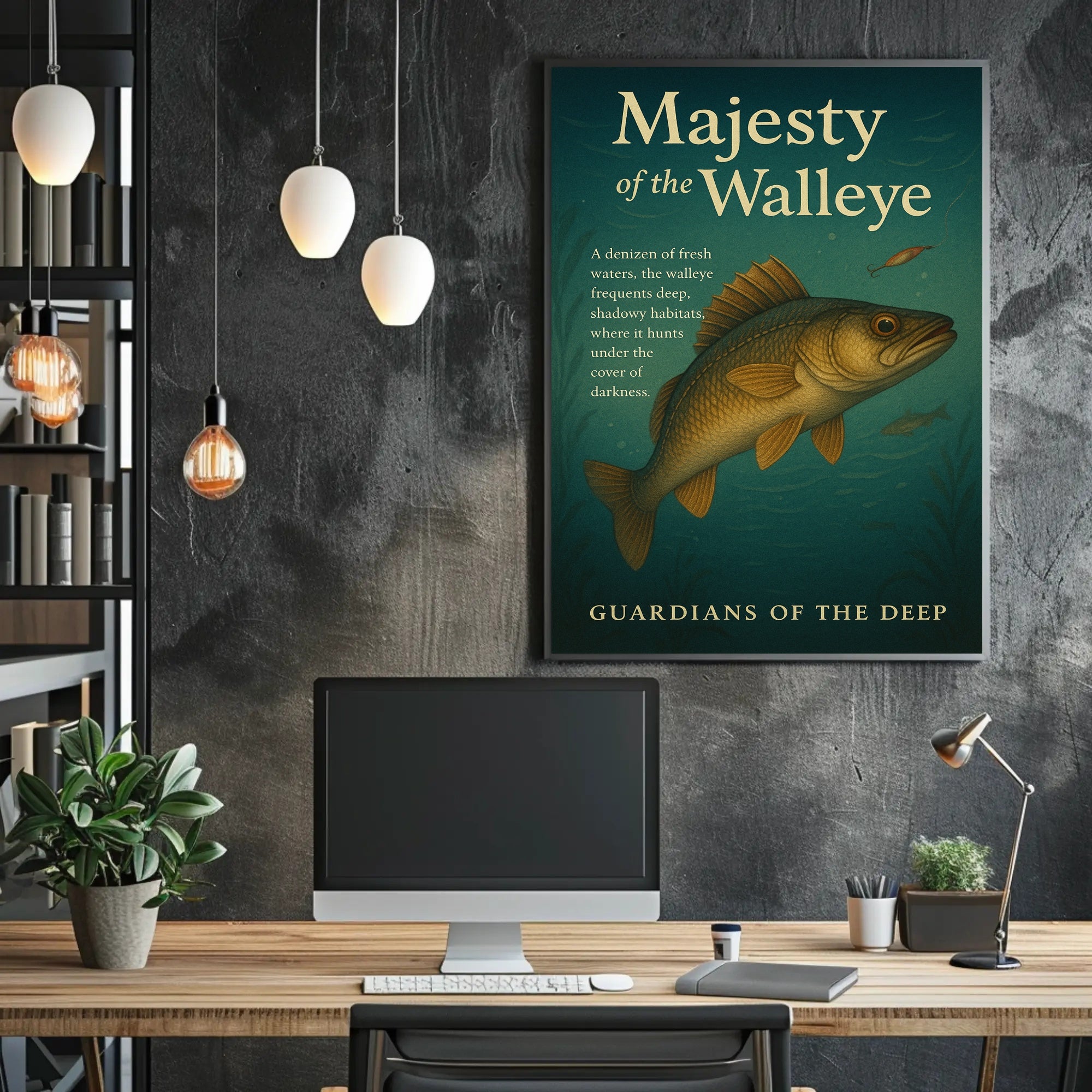 Guardians of the Deep Walleye Animal Poster