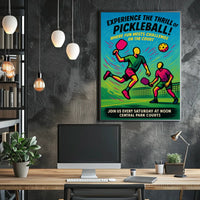 Pickleball Fun at Central Park Poster