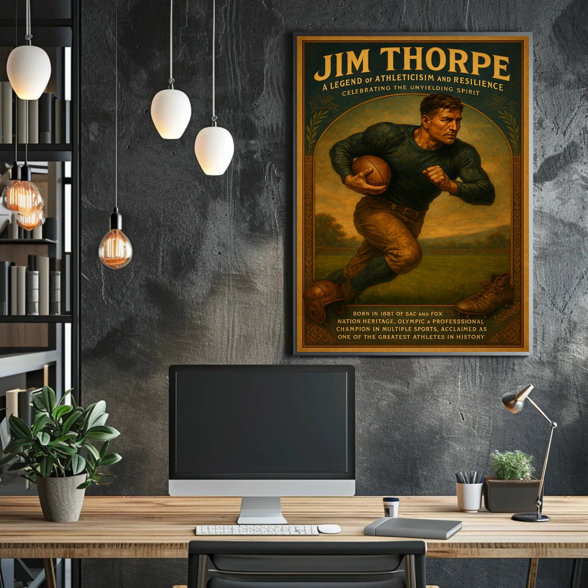 Jim Thorpe Icon of Athletic Prowess Poster