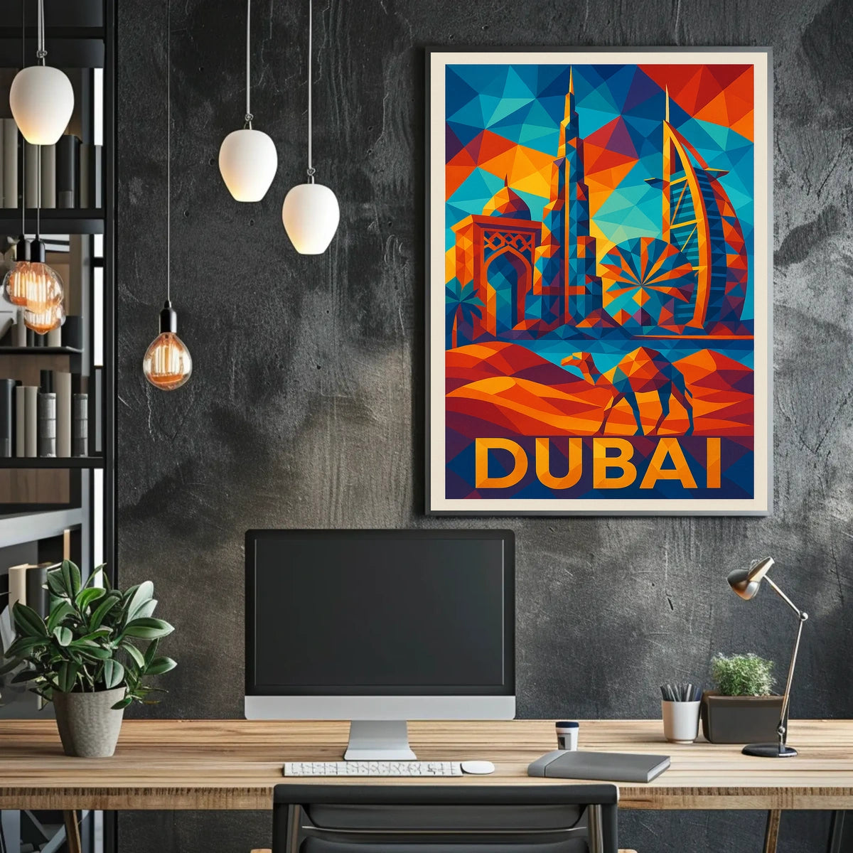 Vibrant Dubai Poster Premium Archival Print 18x24 For Homes