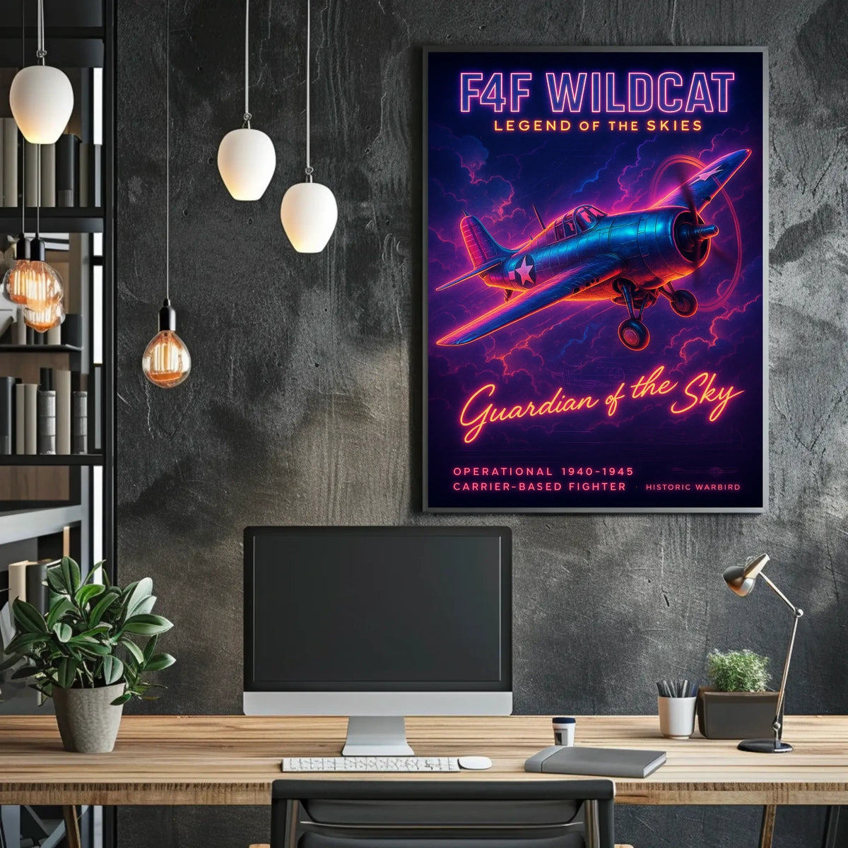 F4F Wildcat Legend of the Skies Poster