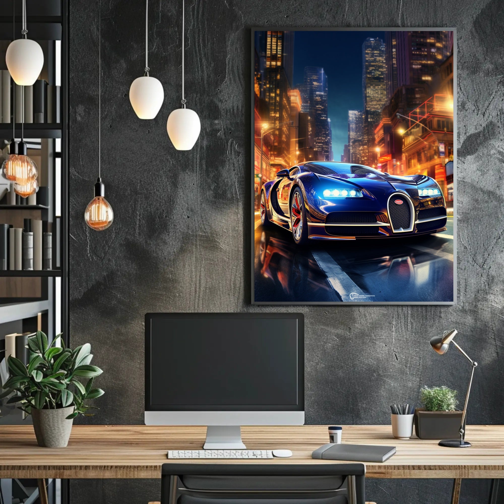 Night Drive in the City Poster PosterGoat