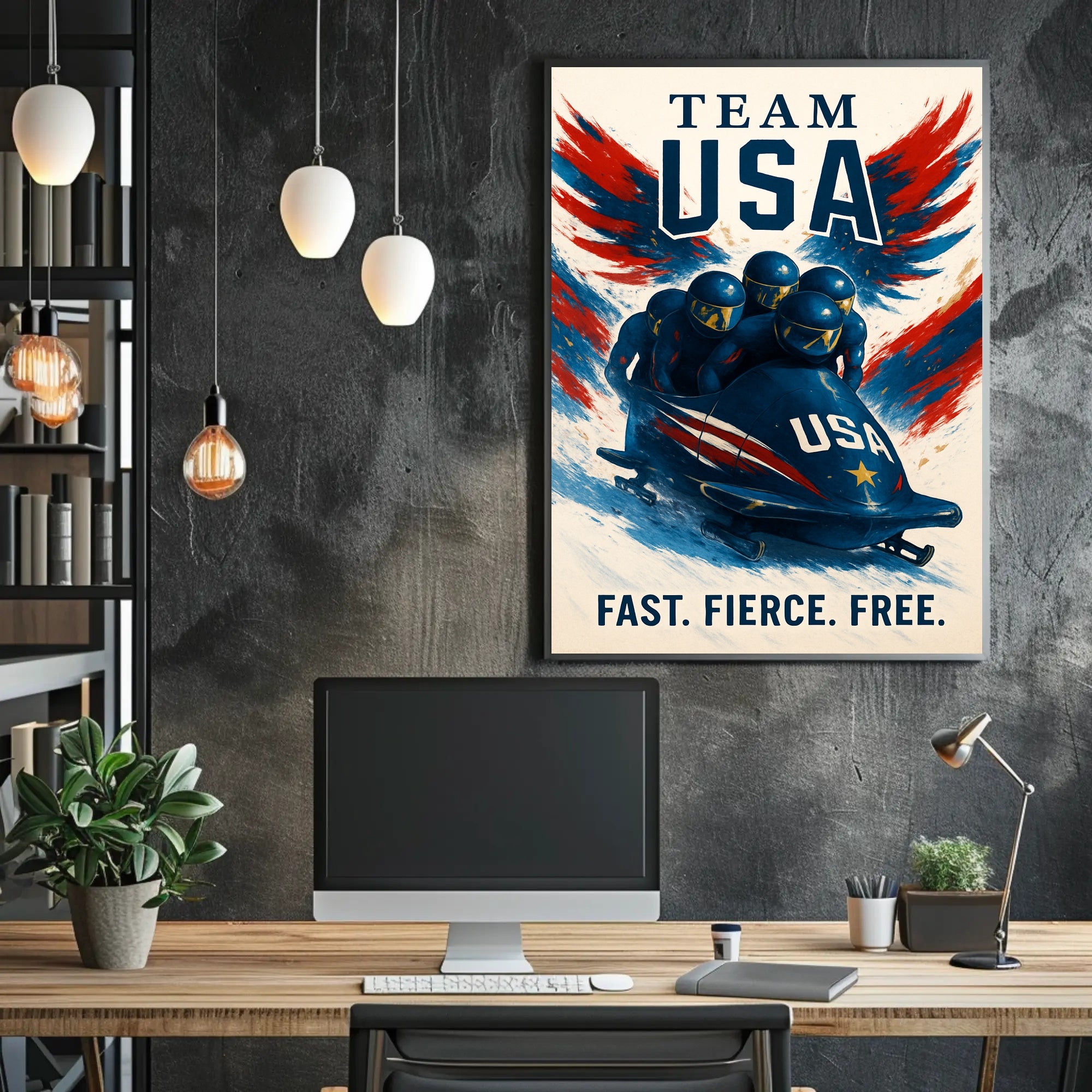 Team Usa Bobsled Poster