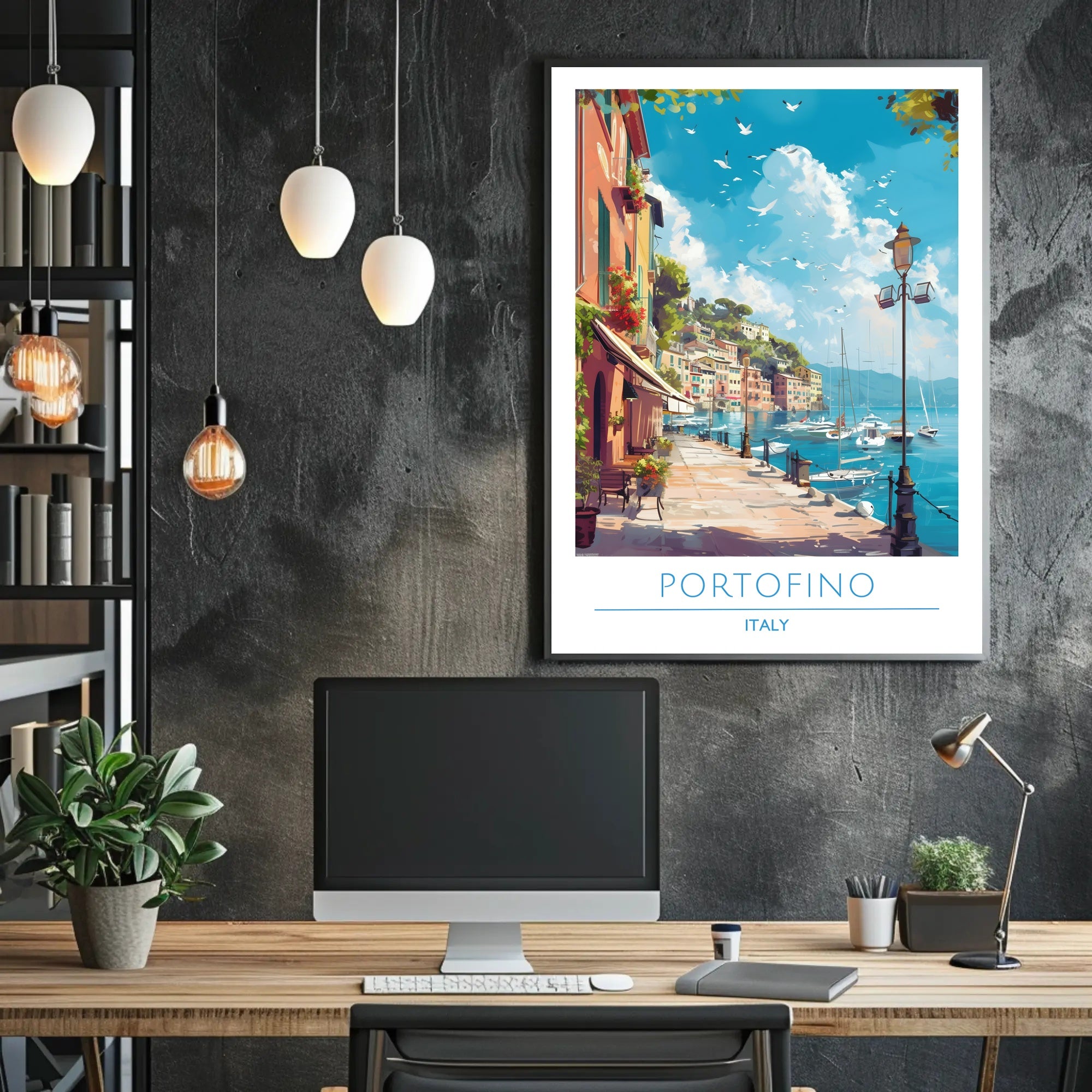Portofino Seaside Village Travel Poster