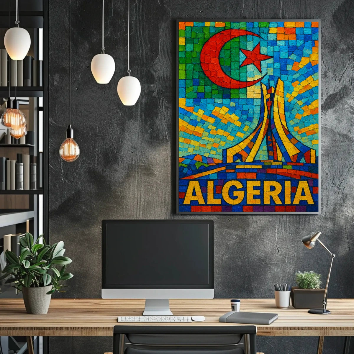 Algeria A Vibrant Mosaic Poster