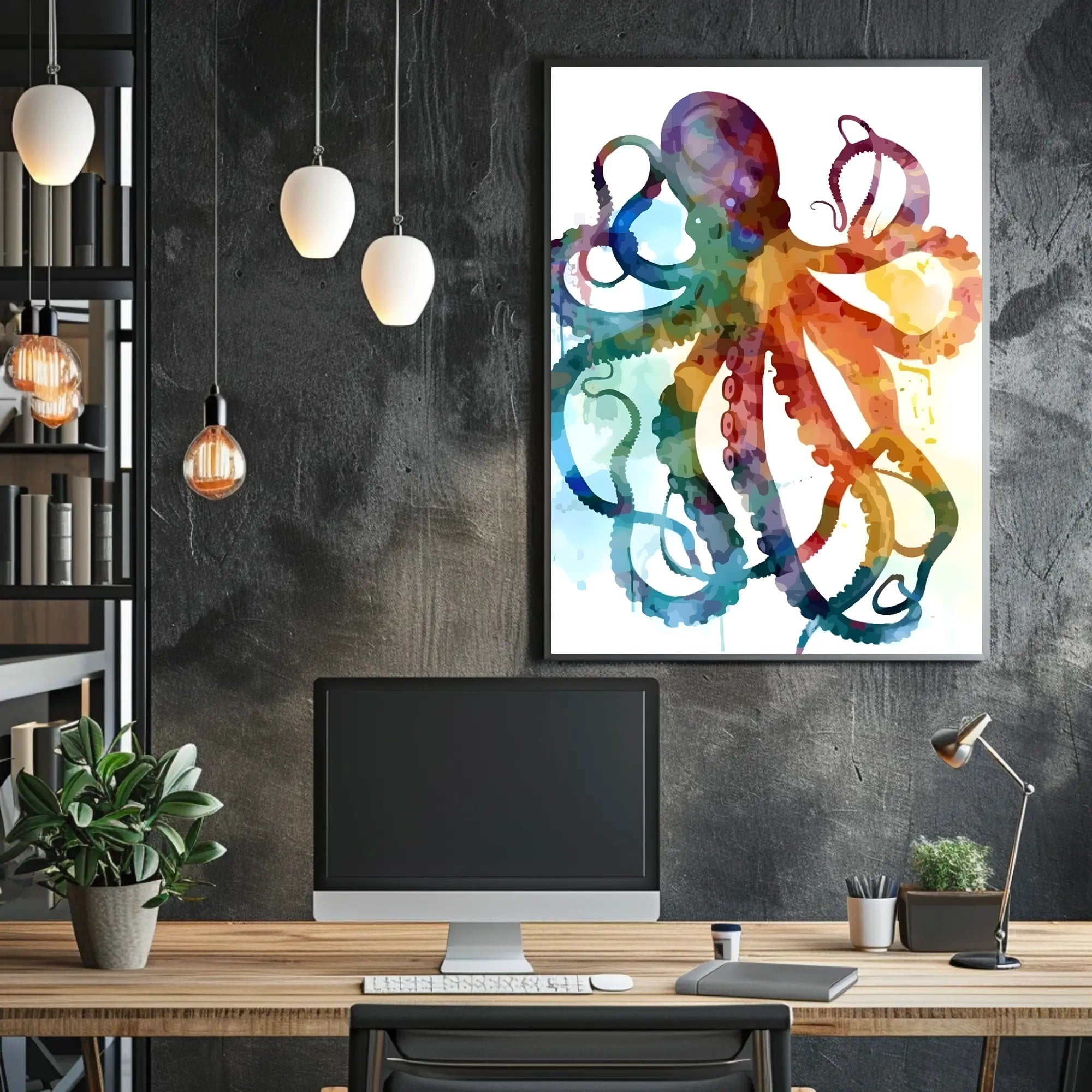 Vibrant Octopus Art Poster
