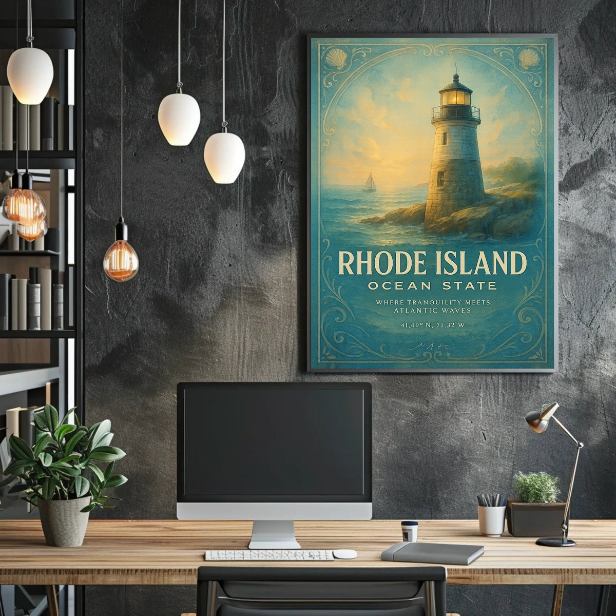 Rhode Island Ocean State Poster