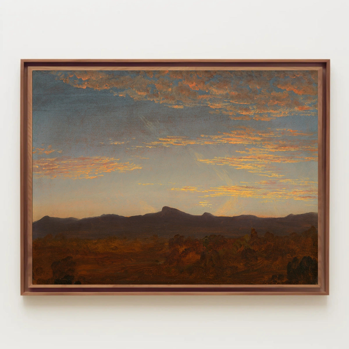 Serene Landscape Painting of Sunset: Artistic Poster