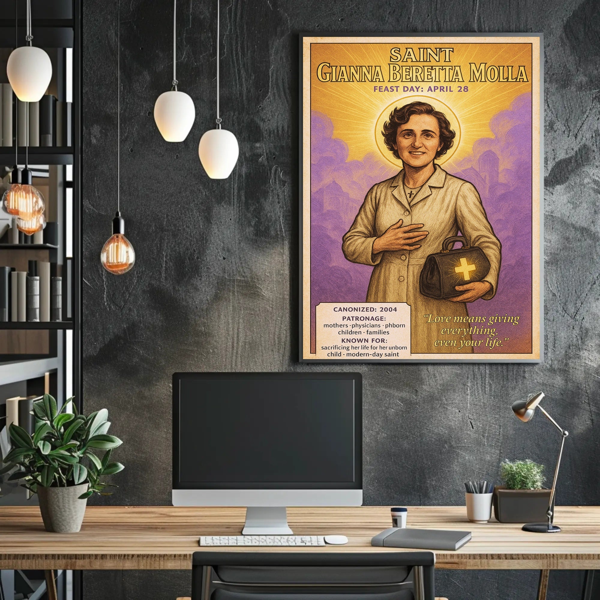 Saint Gianna Beretta Molla Poster PosterGoat