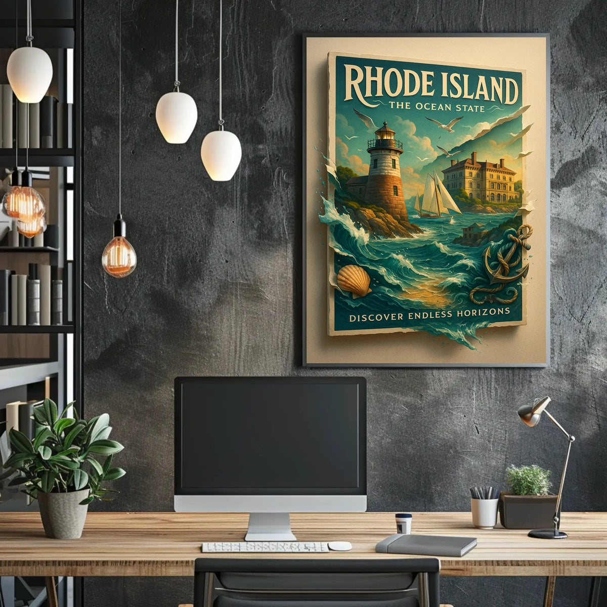 Rhode Island The Ocean State Poster
