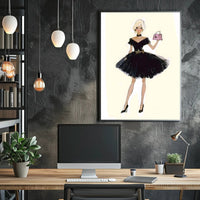 Fashion Illustration Elegant Evening Wear Poster