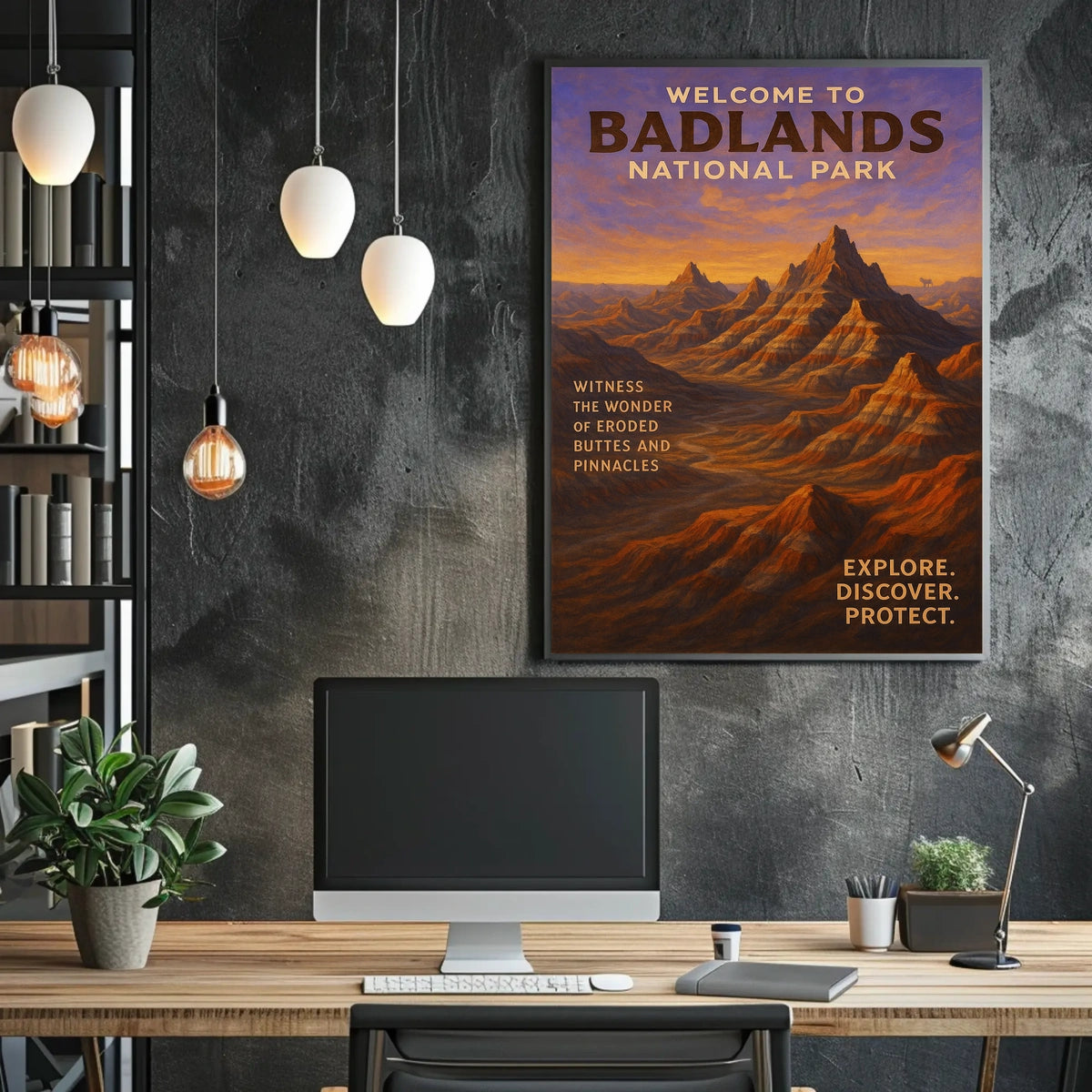 Welcome to Badlands National Park Poster