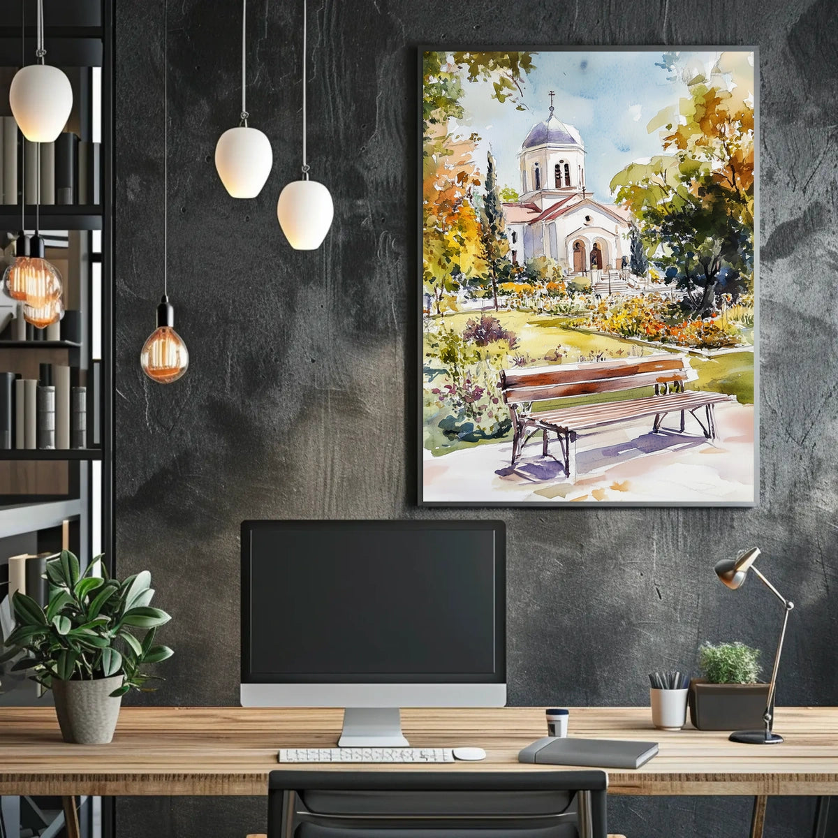 Moldova Chisinau Cathedral Park View Poster