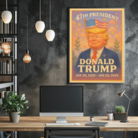 Donald Trump Guardian White House Patriotism Digital Painting Cinematic Vision Leadership Poster