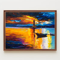 Lighthouse at Sunset Poster