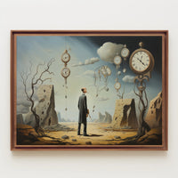Surreal Dreamscape Timepiece Artistic Poster