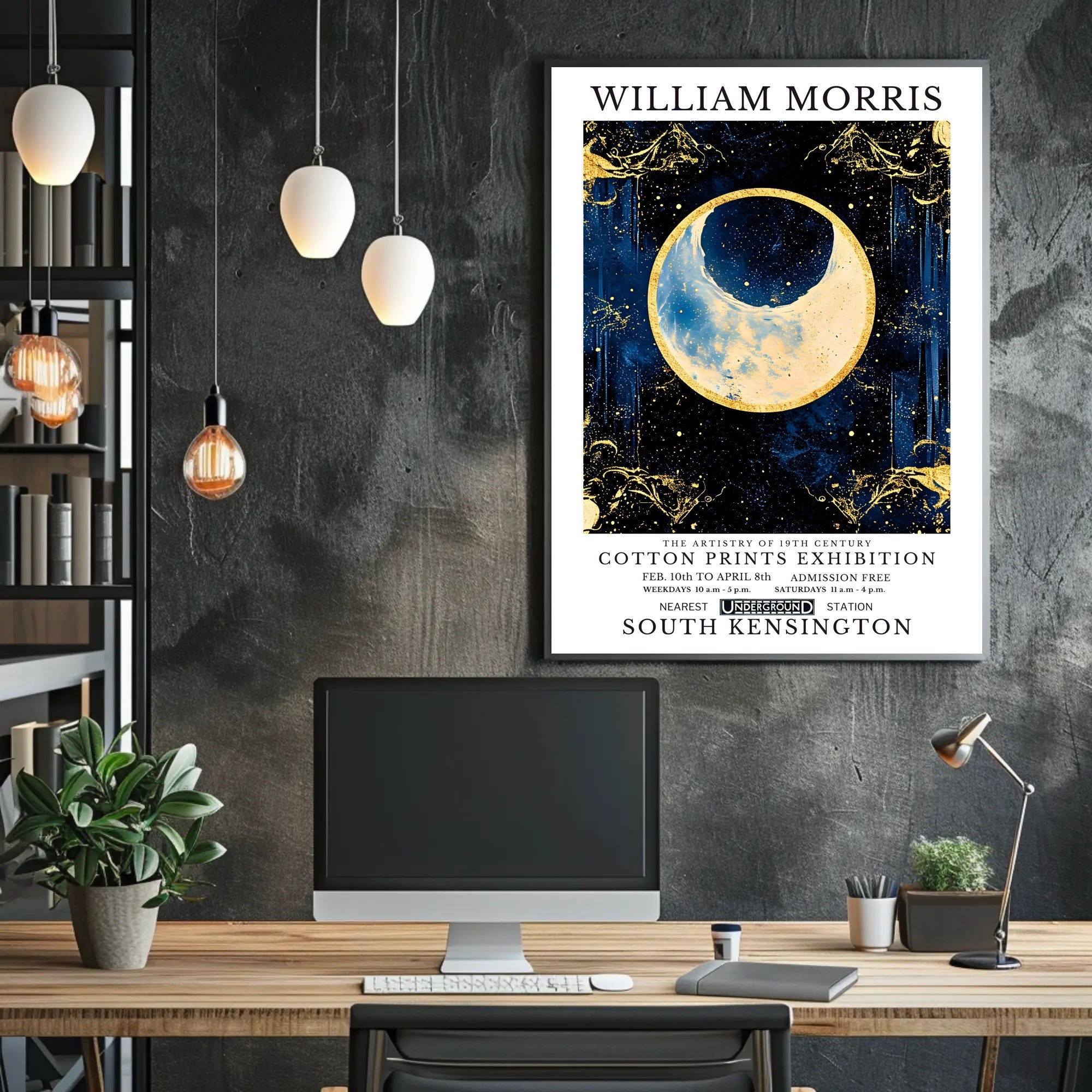 William Morris Cotton Prints Exhibition Poster