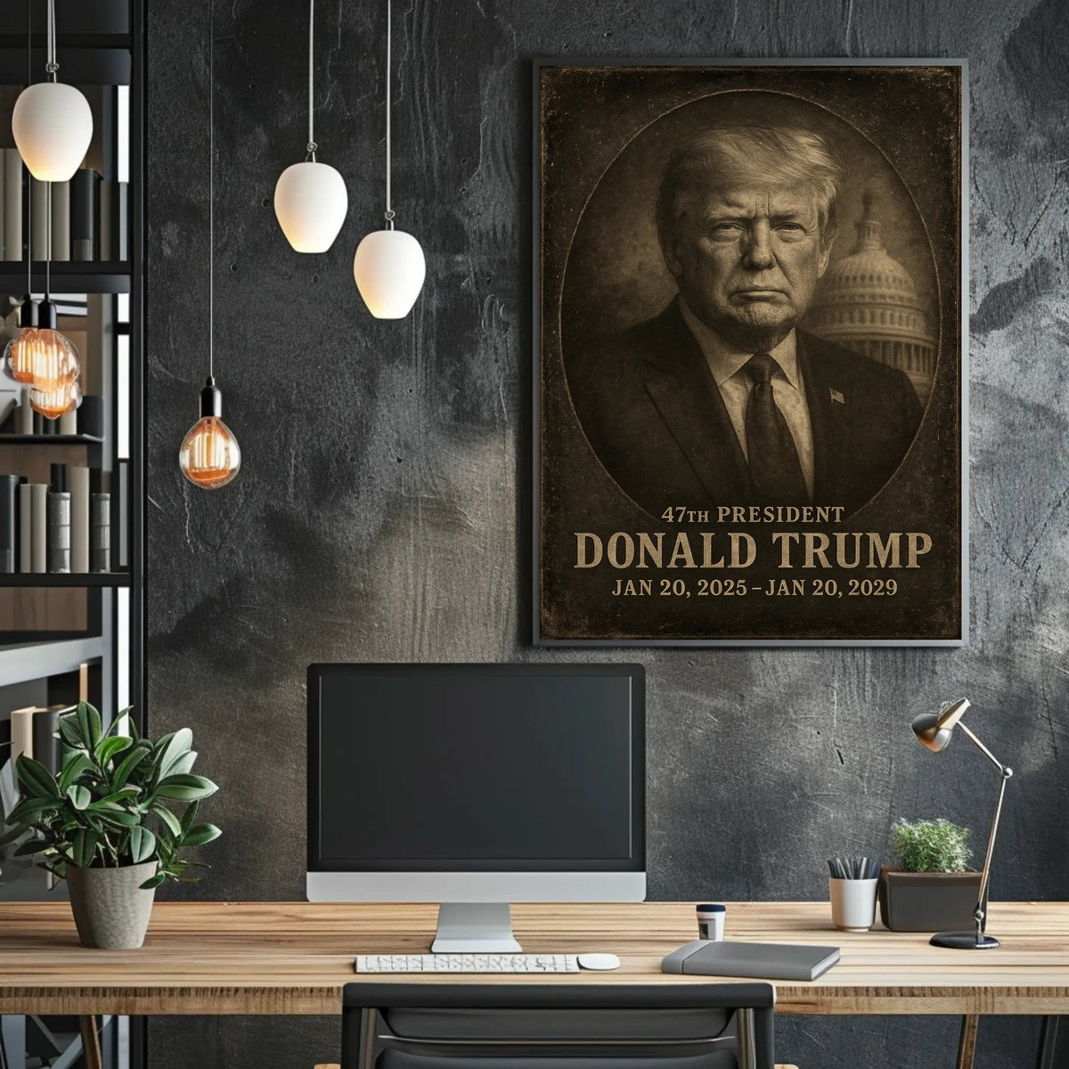 Trump 47th Presidency Portrait Patriotic Poster