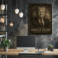 Trump 47th Presidency Portrait Patriotic Poster