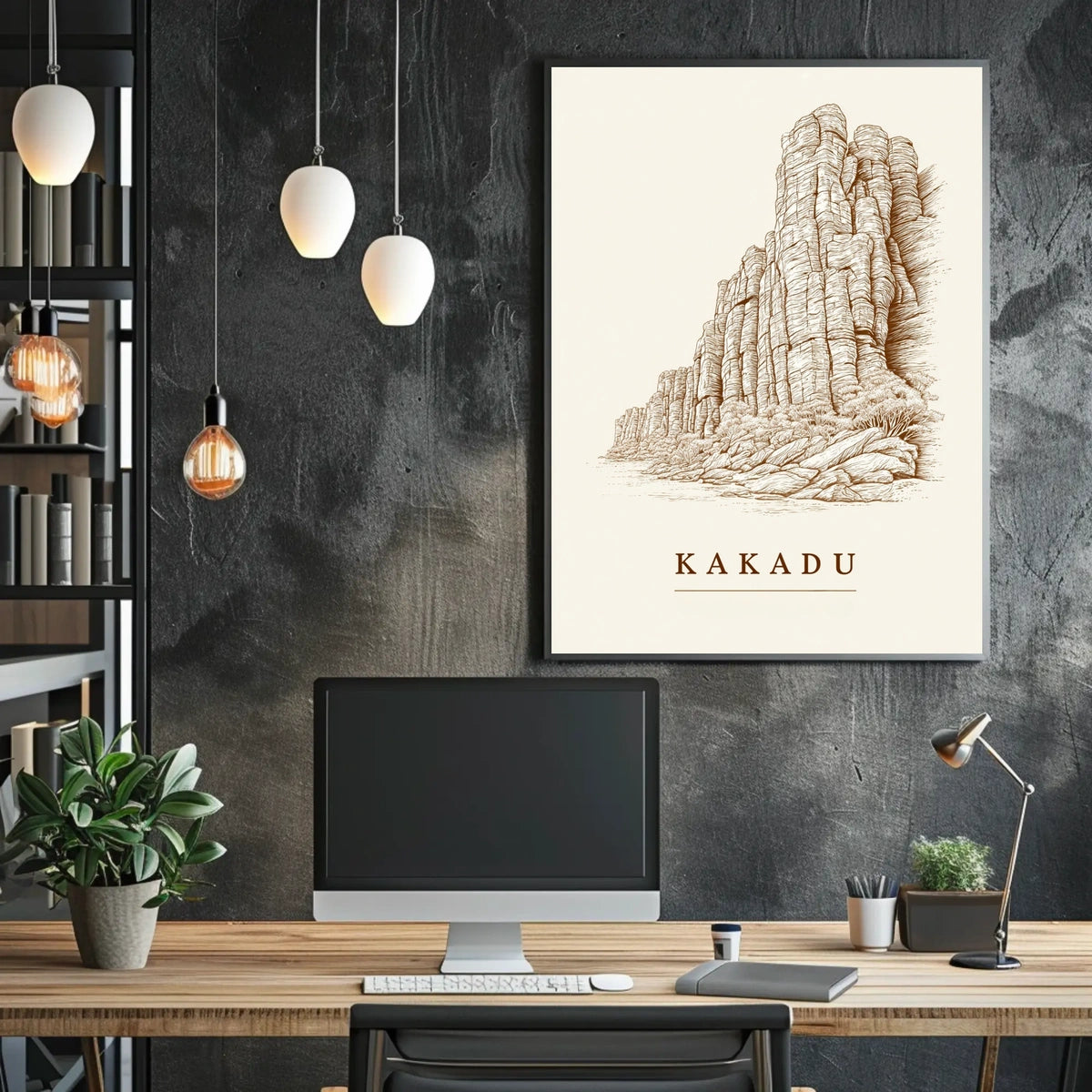 Kakadu Landscape Illustration Poster