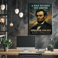 Abraham Lincoln A Man Divided Yet United Poster