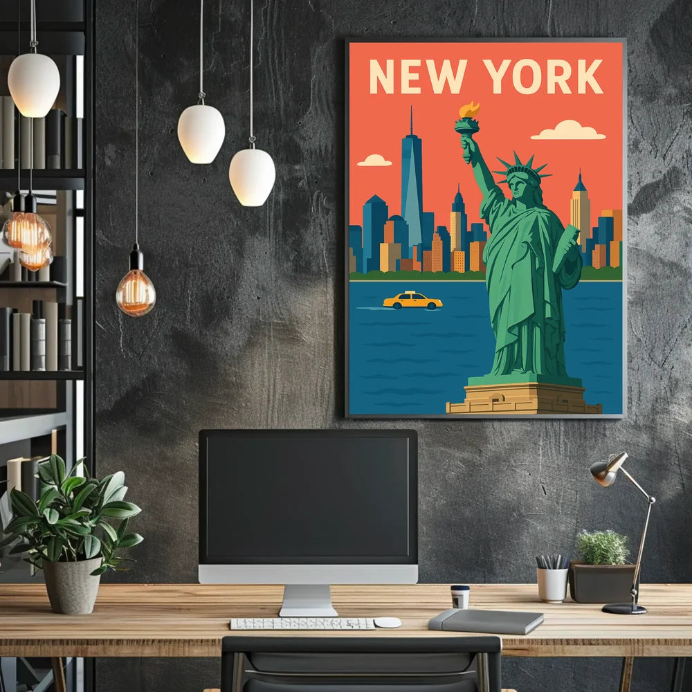 Flat Graphic NYC Poster Museum Quality Print for City Fans