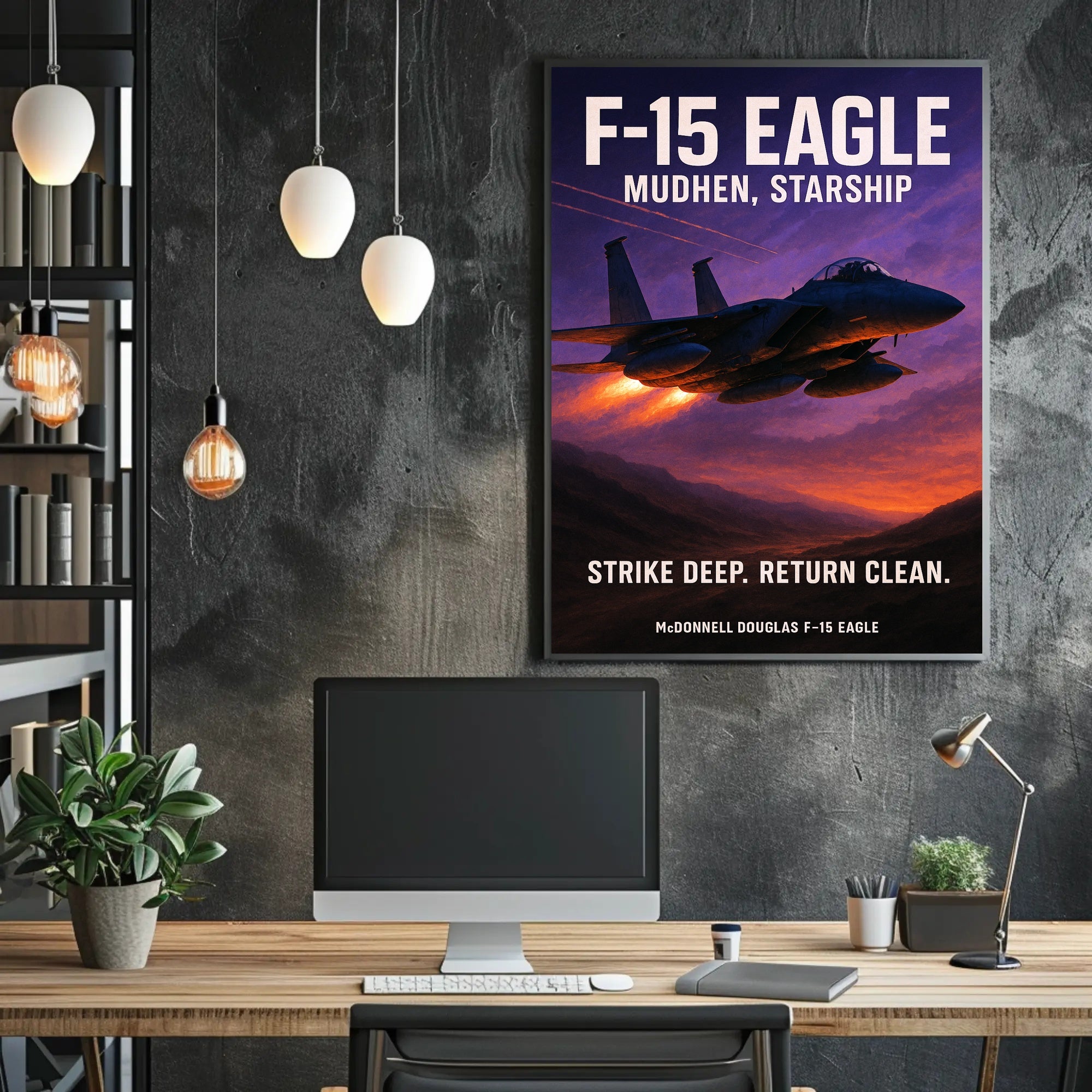 F-15 Eagle Mudhen, Starship Poster PosterGoat