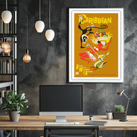 Caribbean Adventure Vintage Travel Poster PosterGoat