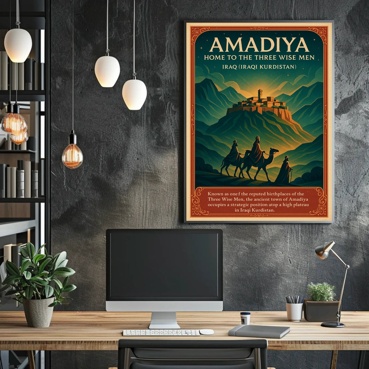 Amadiya Home to the Three Wise Men Poster