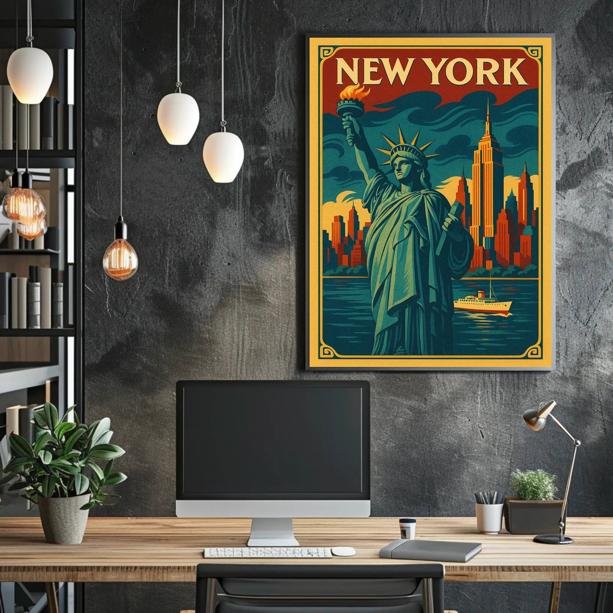 New York City Iconic Landmarks Poster