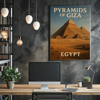 Egyptian Pyramids Historical Travel Photorealism Poster