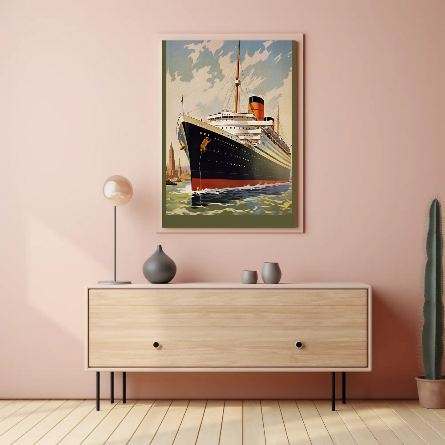 Ocean Liner Venice Skyline Maritime Poster Travel Poster