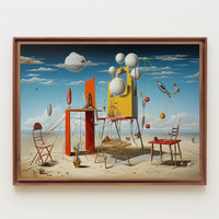 Surreal Desert Dreamscape Artistic Poster