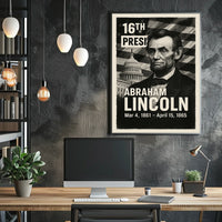 Abraham Lincoln 16th President of the United States Digital Montaje Poster