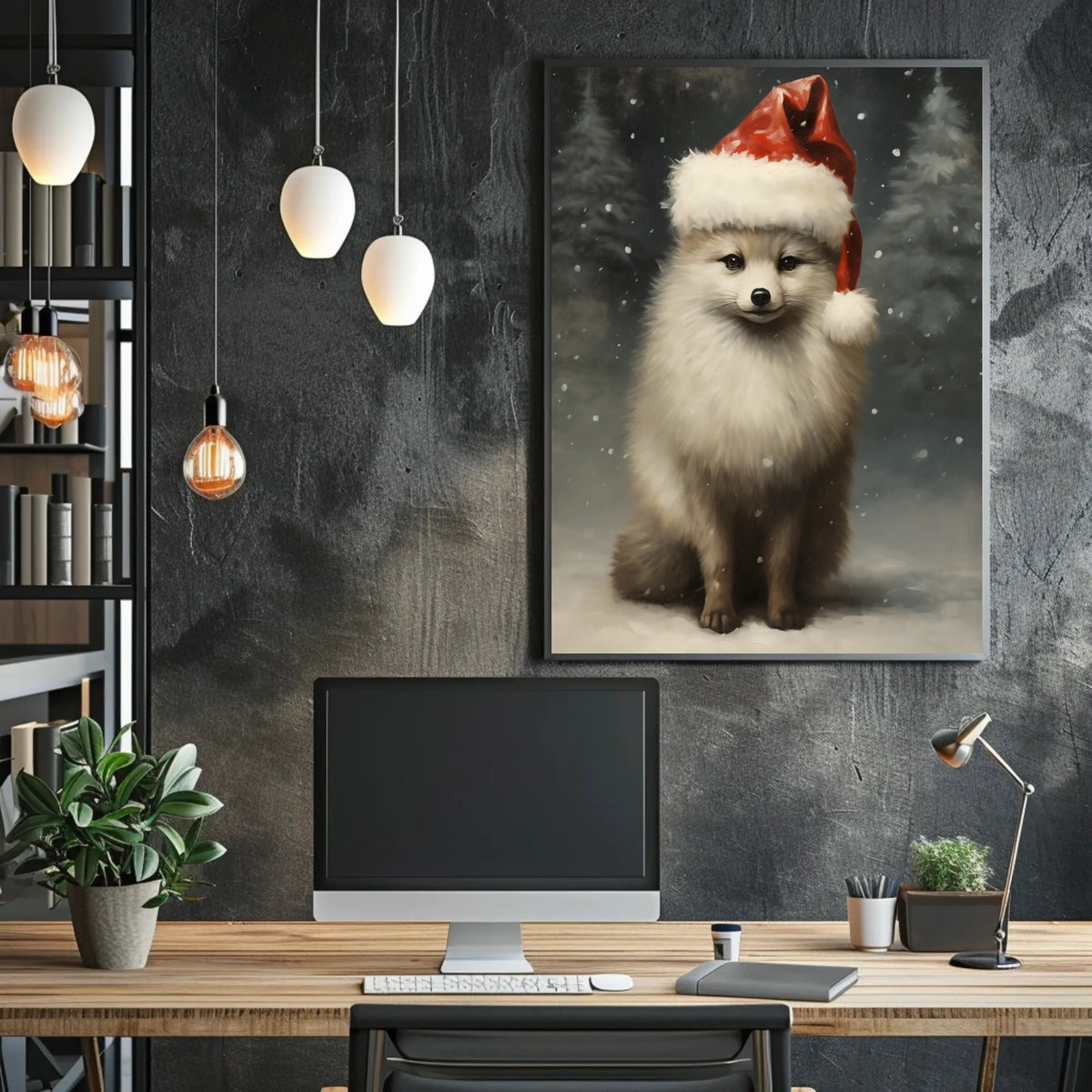 Festive Fox In Winter Wonderland Poster