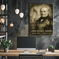 John Quincy Adams 6th President of the United States Double Exposure Poster