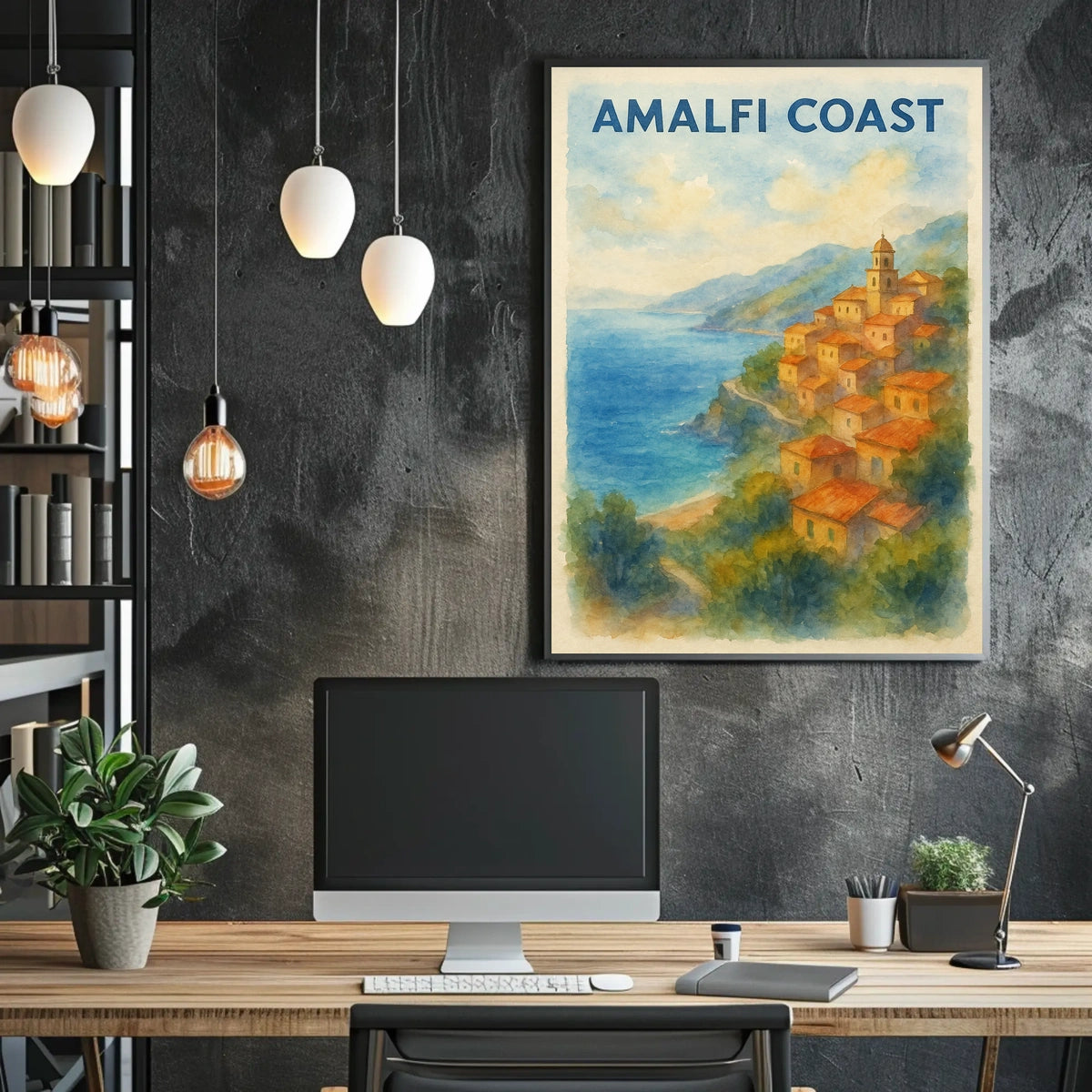 Amalfi Coast Poster Wall Art Museum Quality Print Giclee