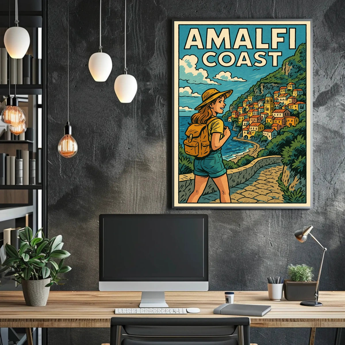 Amalfi Coast Adventure Poster Wall Art Travel Print