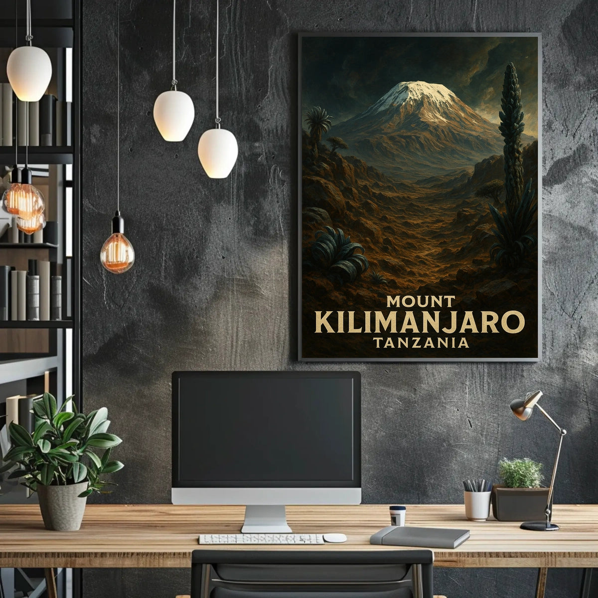Mount Kilimanjaro Adventure Vintage Poster
