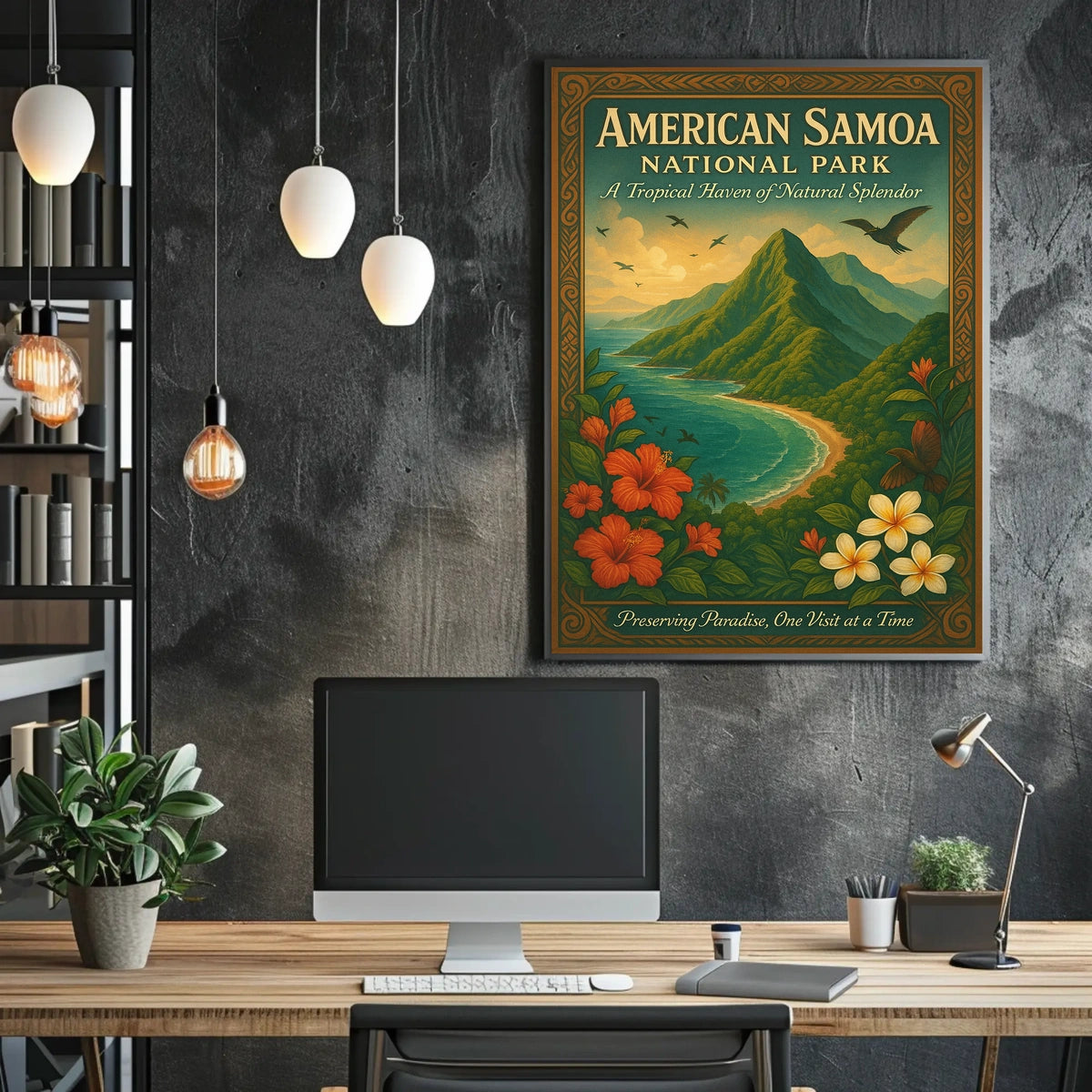 American Samoa National Park Scenic Art Poster