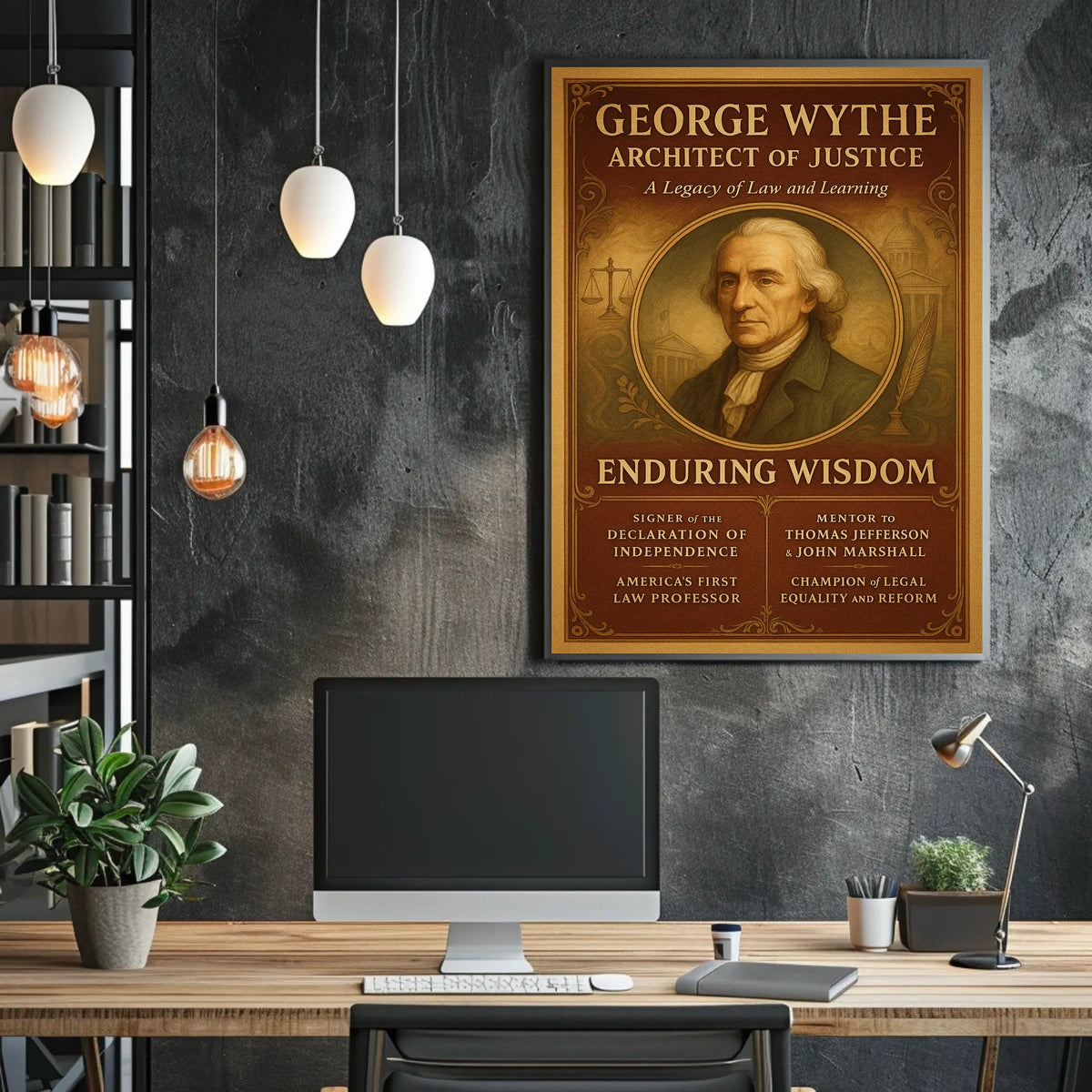 George Wythe Architect Of Justice Poster